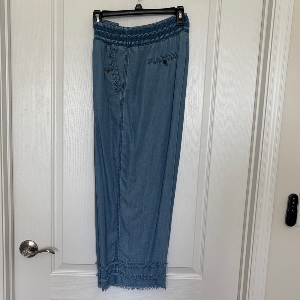 John Mark Light Blue Women's Elastic Waist Jean Pants